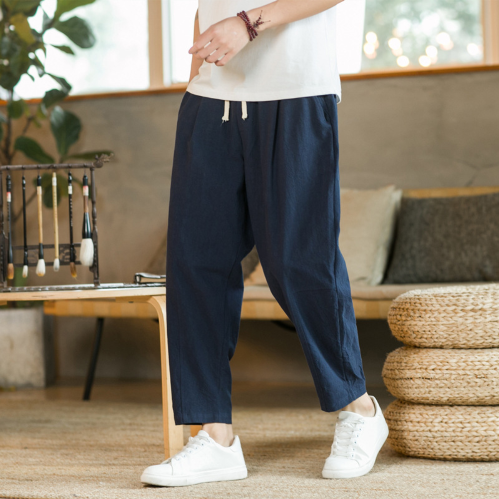 Mees™ Heren Linnen Loungebroek