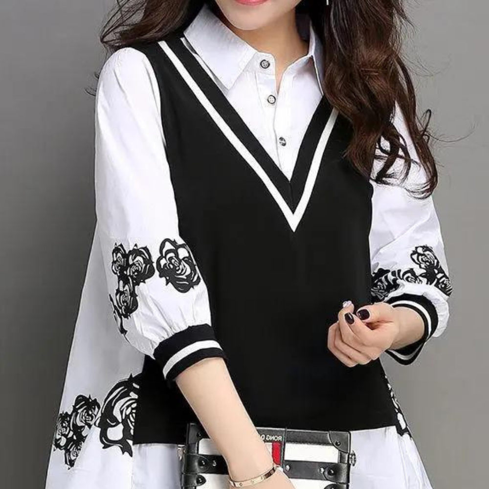 Ursula™ Tweedelige Look Damesblouse
