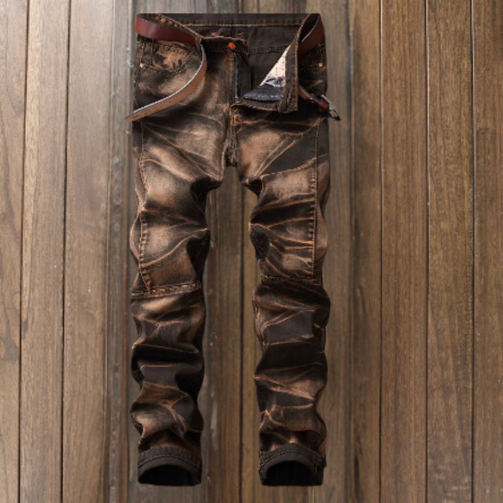 Liezel™ Heren Vintage Washed Jeans