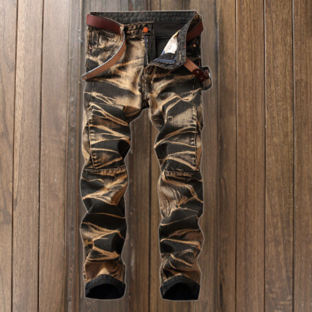 Liezel™ Heren Vintage Washed Jeans