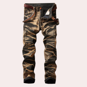 Liezel™ Heren Vintage Washed Jeans