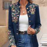 Margaret™ Dames Blazer met Borduursel