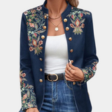 Margaret™ Dames Blazer met Borduursel