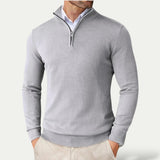 Heren Pullover met Rits en Lange Mouwen voor Casual Stijl