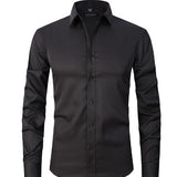 Vincenzo & Co | Kreukvrij stretch Overhemd voor heren