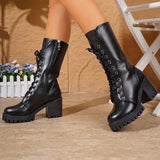 Fleur™ Stoere Dames Veterlaarzen