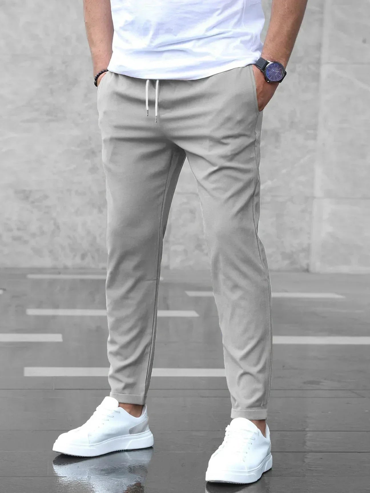 Atlden | Slim Fit Joggingbroek met Tunnelkoord