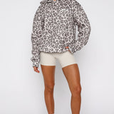 Offstage Gedrukte Oversized Hoodie Leopard – Gedurfd, Comfortabel en Stijlvol