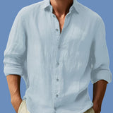 Dion™ Heren Linnen Overhemd