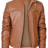 Folkert™ Heren Bikerjack van Imitatieleer