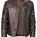Folkert™ Heren Bikerjack van Imitatieleer