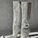 Chloé | Luxe Overknee-Stiefels met Strassdetails