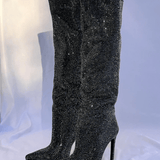 Chloé | Luxe Overknee-Stiefels met Strassdetails