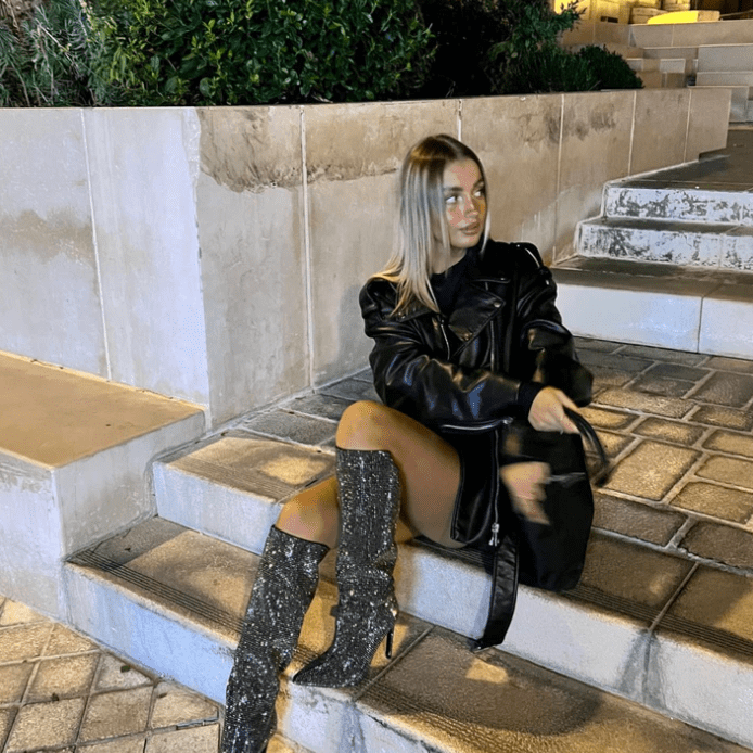 Chloé | Luxe Overknee-Stiefels met Strassdetails