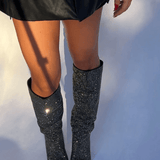 Chloé | Luxe Overknee-Stiefels met Strassdetails