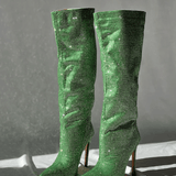 Chloé | Luxe Overknee-Stiefels met Strassdetails