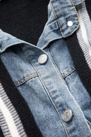 Nova | Denim Overhemd en Brei Cardigan in Eén – Veelzijdigheid ontmoet Stijl