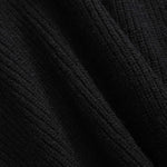 Ella | Zwarte gebreide cardigan met denim patches – De perfecte mix van comfort en stijl