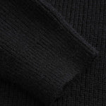 Ella | Zwarte gebreide cardigan met denim patches – De perfecte mix van comfort en stijl