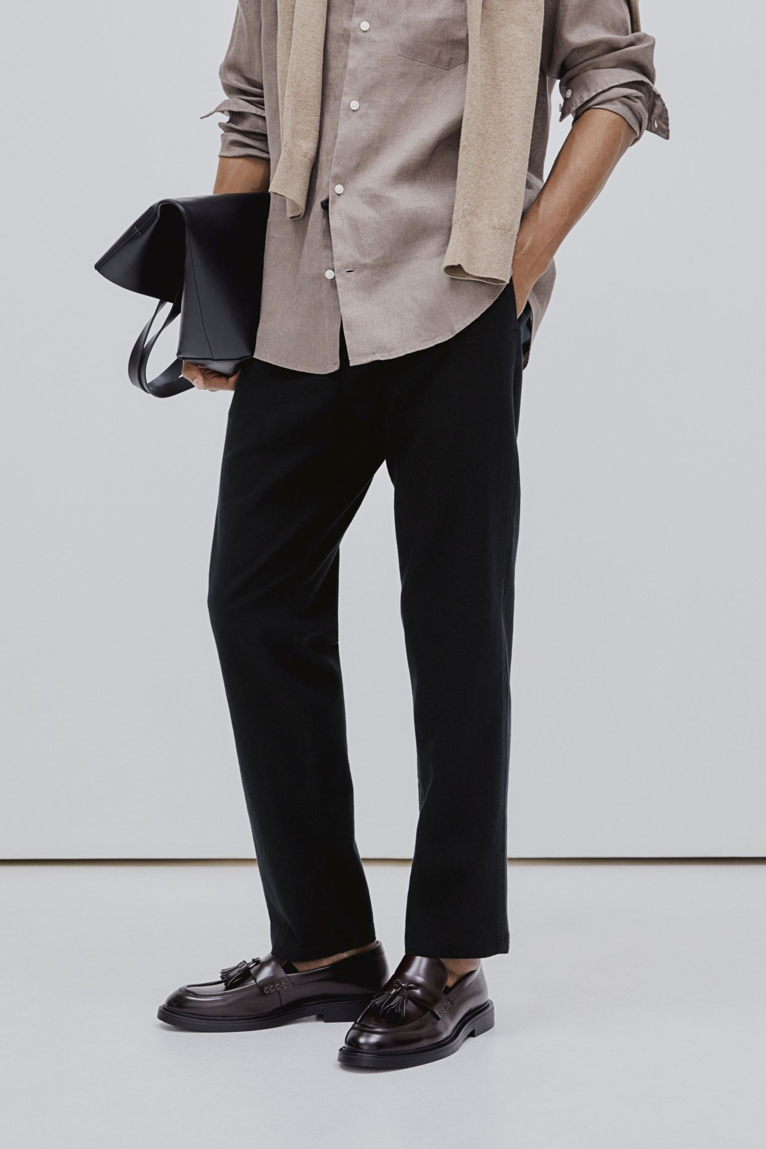 Heren-Casualbroek met Koord – Minimalistische Look in Meerdere Kleuren