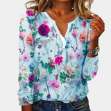 Sienna™ Dames Blouse met Bloemenprint en V-Hals