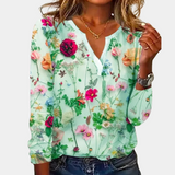 Sienna™ Dames Blouse met Bloemenprint en V-Hals