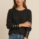 Amara DeLuna | Losvallende Gebreide Trui van Katoenmix