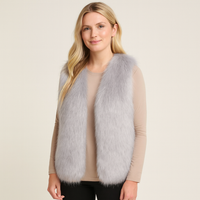 Gianna Moreau | Luxe Dames Bodywarmer met Kunstbontlook