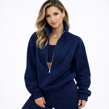 Noémie Élégance | Luxe Tweedelige Lounge Set met Halve Rits