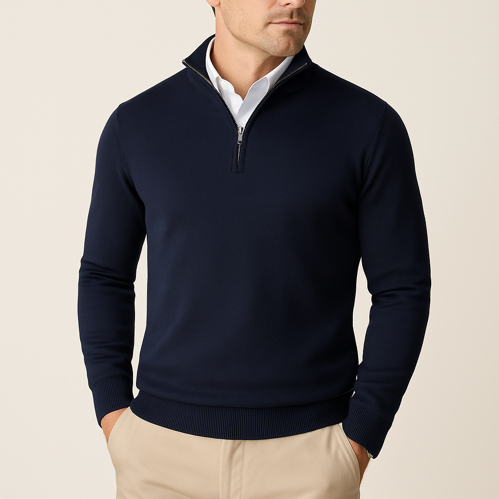 ZAAN Original | Luxe Heren Trui met Ritskraag