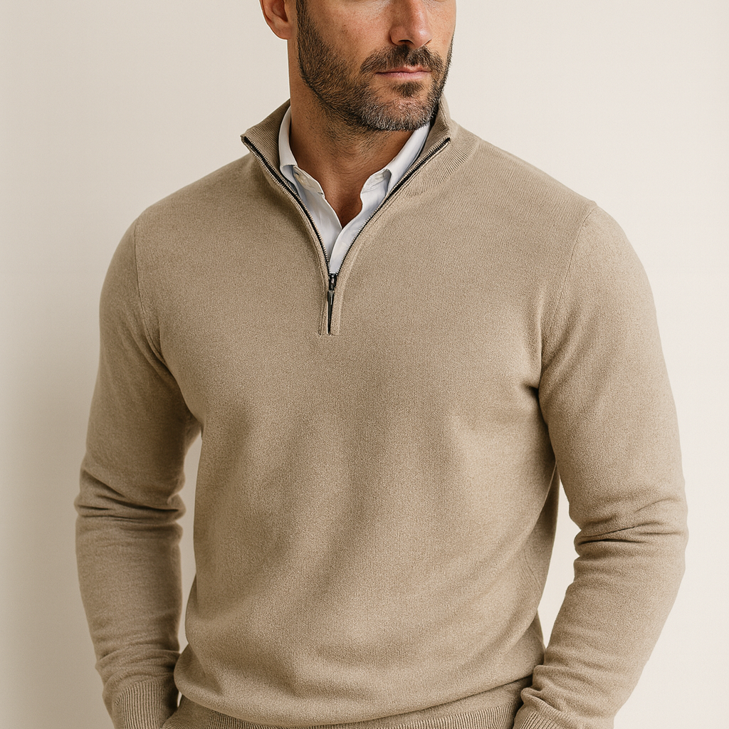 ZAAN Original | Luxe Heren Trui met Ritskraag