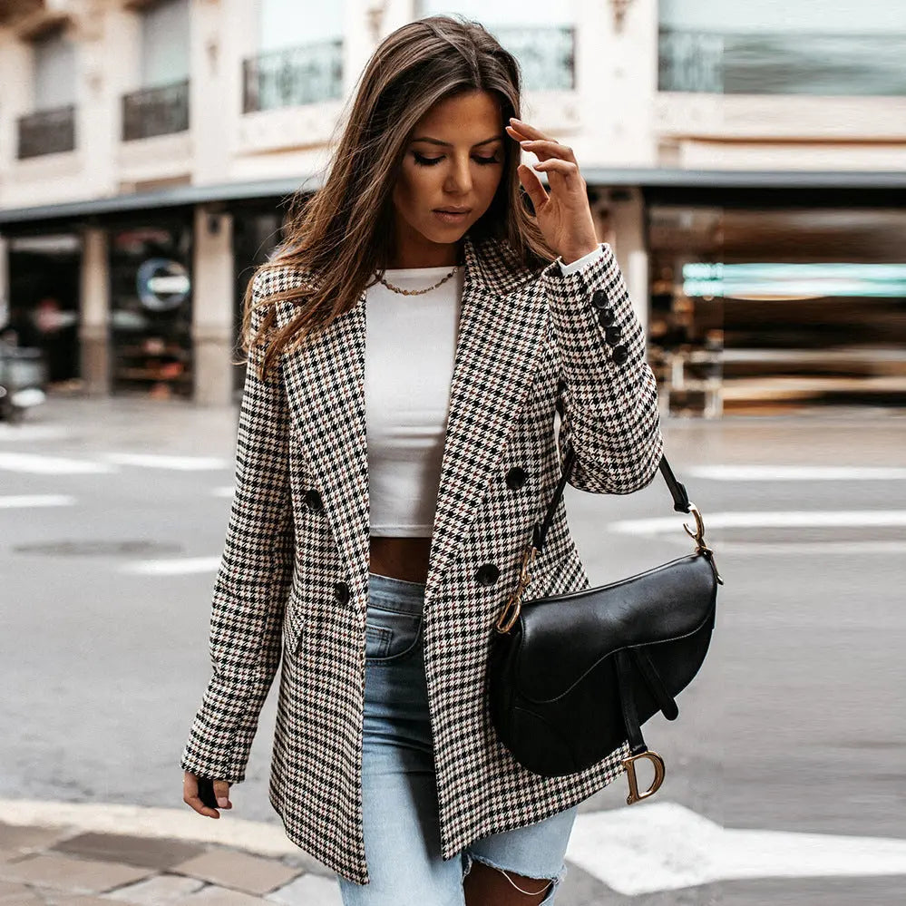 Karina | Geruite Blazer voor Dames