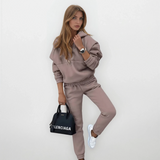 Chiara Lombardi | Luxe katoenen trainingspak met capuchon