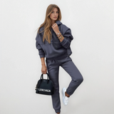 Chiara Lombardi | Luxe katoenen trainingspak met capuchon