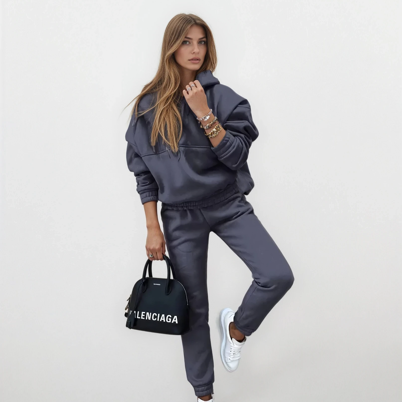 Chiara Lombardi | Luxe katoenen trainingspak met capuchon