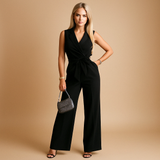 Luna Wikkel Jumpsuit – Elegante Dames Jumpsuit met Wijde Pijpen