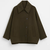 Dames Oversized Jas Met Knopen En Kraag