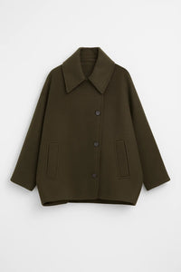 Dames Oversized Jas Met Knopen En Kraag