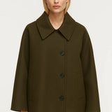 Dames Oversized Jas Met Knopen En Kraag
