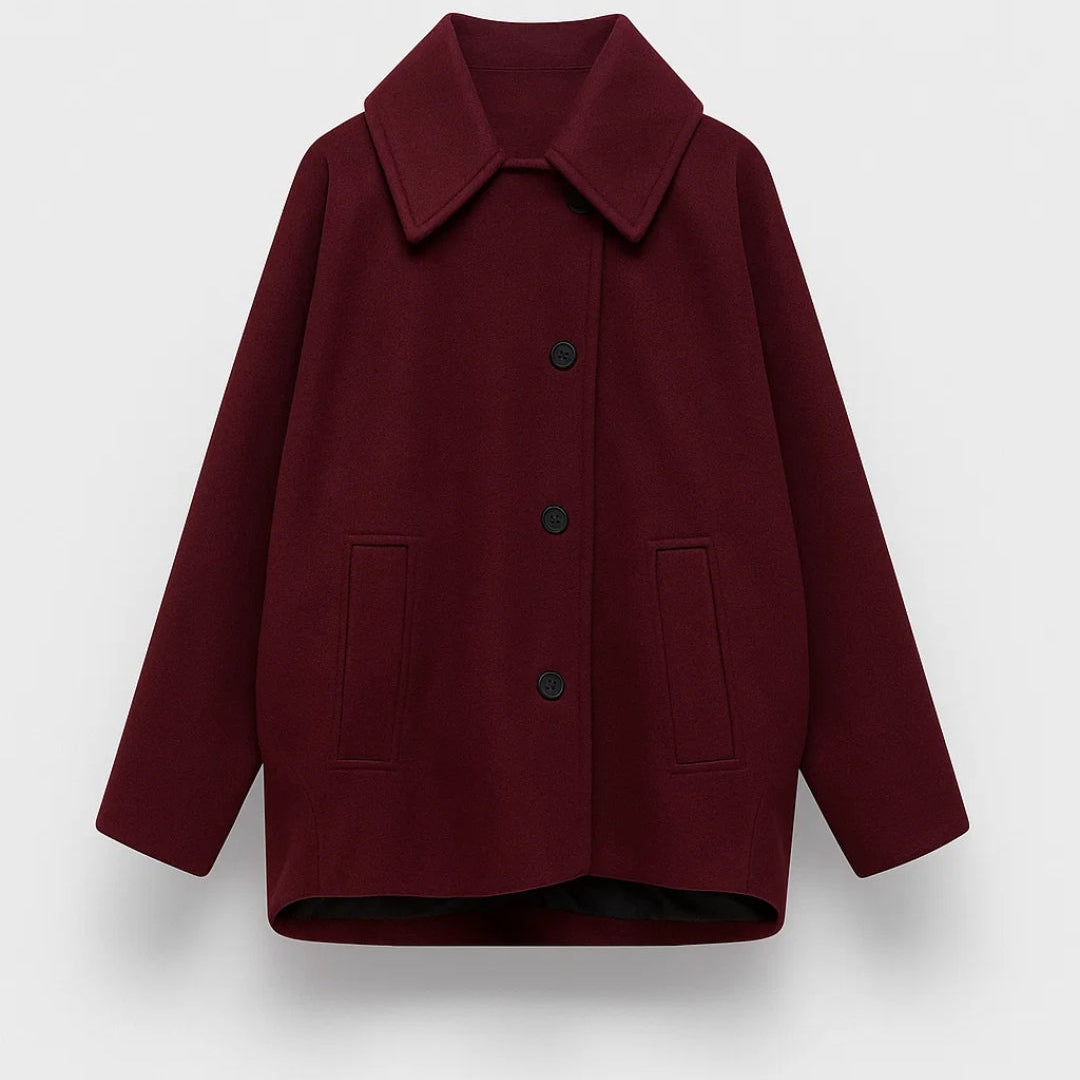 Dames Oversized Jas Met Knopen En Kraag
