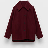 Dames Oversized Jas Met Knopen En Kraag