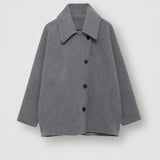 Dames Oversized Jas Met Knopen En Kraag