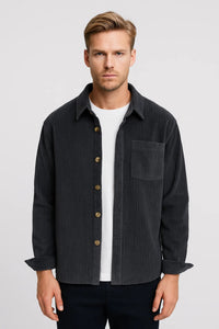 Heren Overshirt met Knoopsluiting en Borstzak