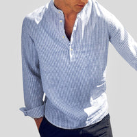 Heren Gestreept Overhemd Casual Lange Mouw