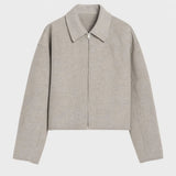 Dames Korte Minimalistische Jas Met Kraag