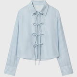 Elegante Blouse met Chinese Knoopsluiting en Moderne Pasvorm