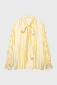 Elegante damesblouse met strik en lange mouwen en stijlvol
