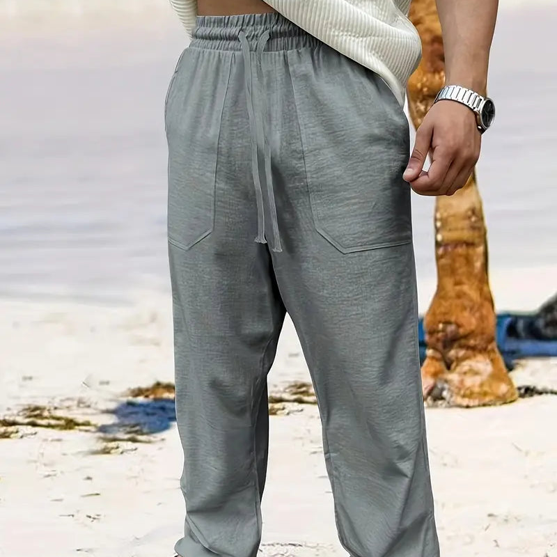 Maes™ Casual linnen herenbroek