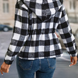 Yfke™ Dames Geruite Hoodie Jas