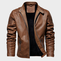 Noud™ Heren Leren Bikerjack